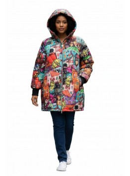 Geaca oversize, cu gluga